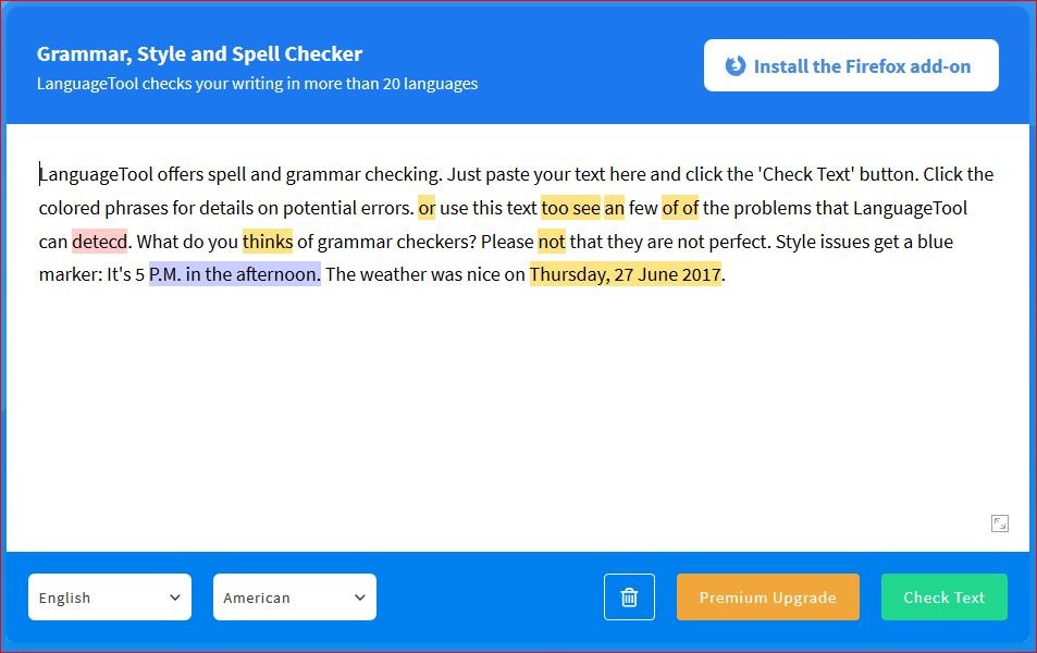 Language Checker Tool