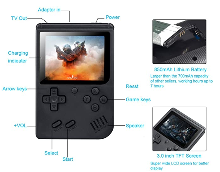 weikin Handheld Game Console