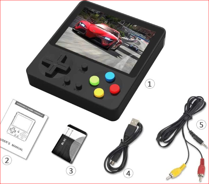 CHAONATECH Handheld Game Console, Portable Video Game 3 Inch HD Screen 333 Classic Games,Retro Game Console