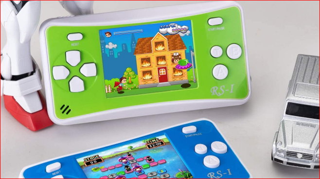 HigoKids Handheld Game Console for Children 8-Bit Retro Video Game Player with 2.5 inches LCD Screen The 80's 90's Arcade Video Gaming System Built-in 152 games