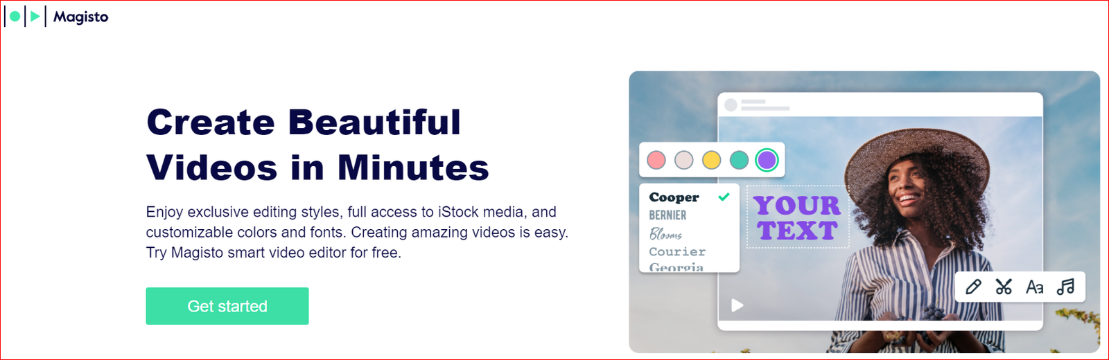 Magisto AI powered video editor