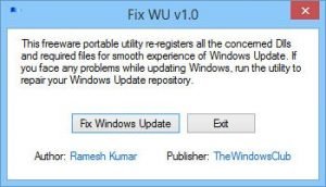 Repairing WU with the Windows Repair suite