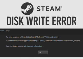 How to Resolved Steam Disk Write Error