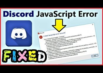 How to solve javascript error discord 2021