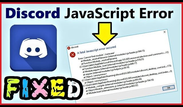 How to solve javascript error discord 2021