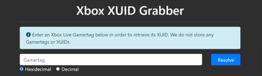 Xbox XUID grabber