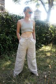 Drawstring linen pants